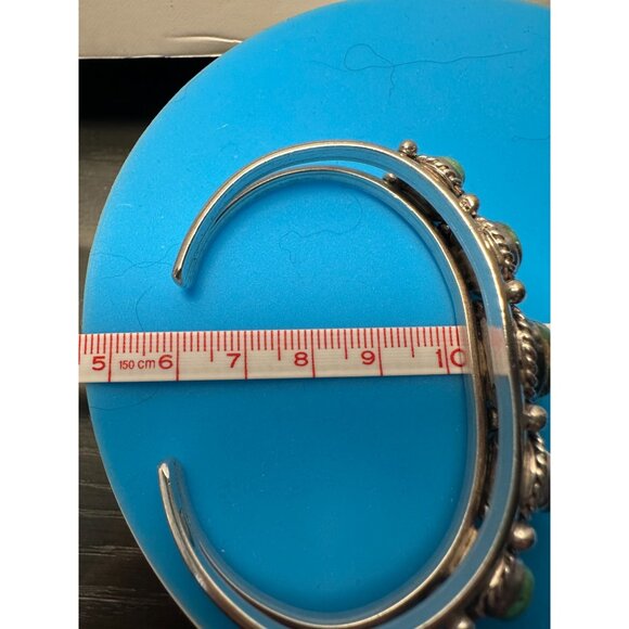 Sterling Silver Turquoise Cuff Bracelet. 31 grams - Picture 4 of 5